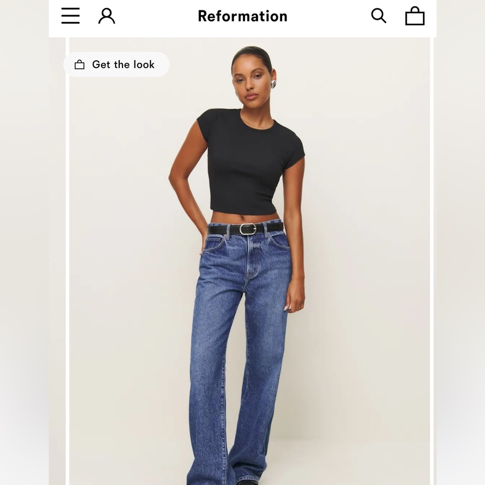 Reformation Black Muse Tee